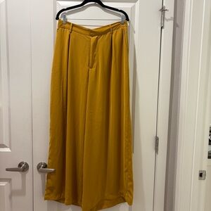 Women's Mustard Yellow Wide-Leg Pants